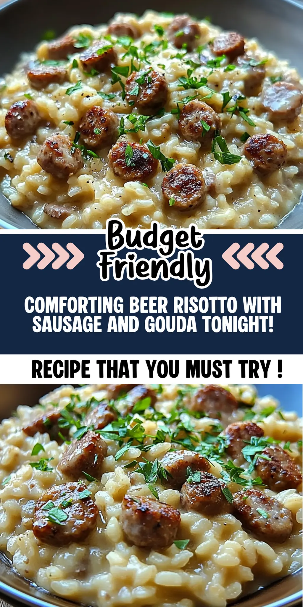 Comforting Beer Risotto with Sausage and Gouda for Dinner